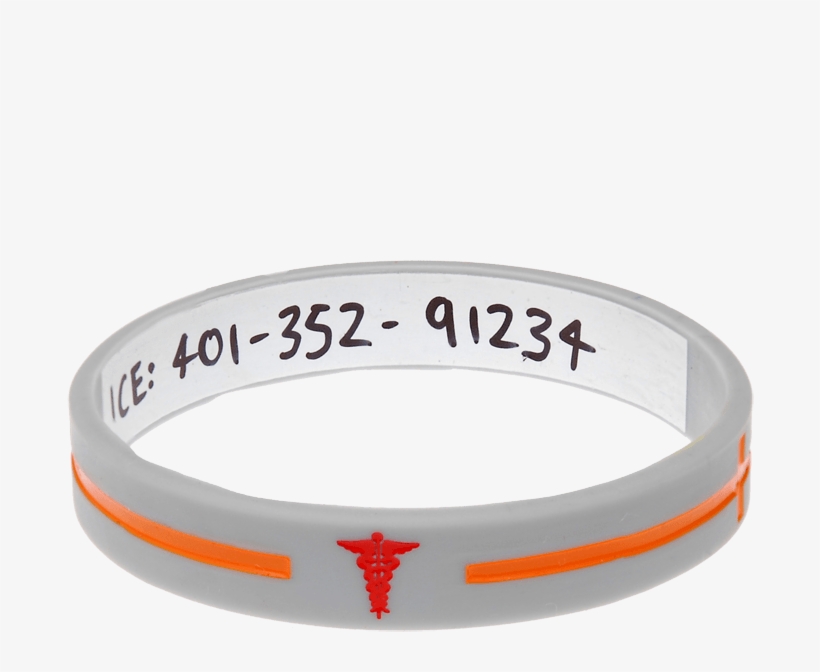 Silver Cross Write-on Medical Id Bracelet - Medical Identification Tag, transparent png #5478696