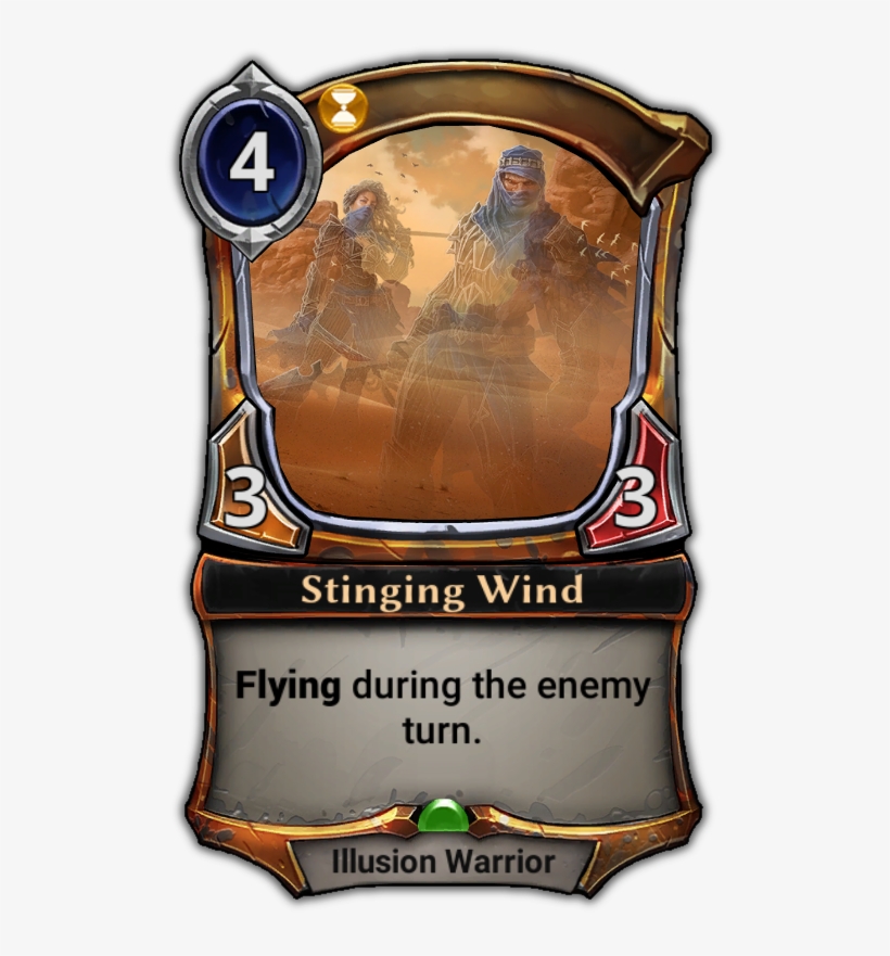 Stinging Wind - Tcg Spell Card Design, transparent png #5479692