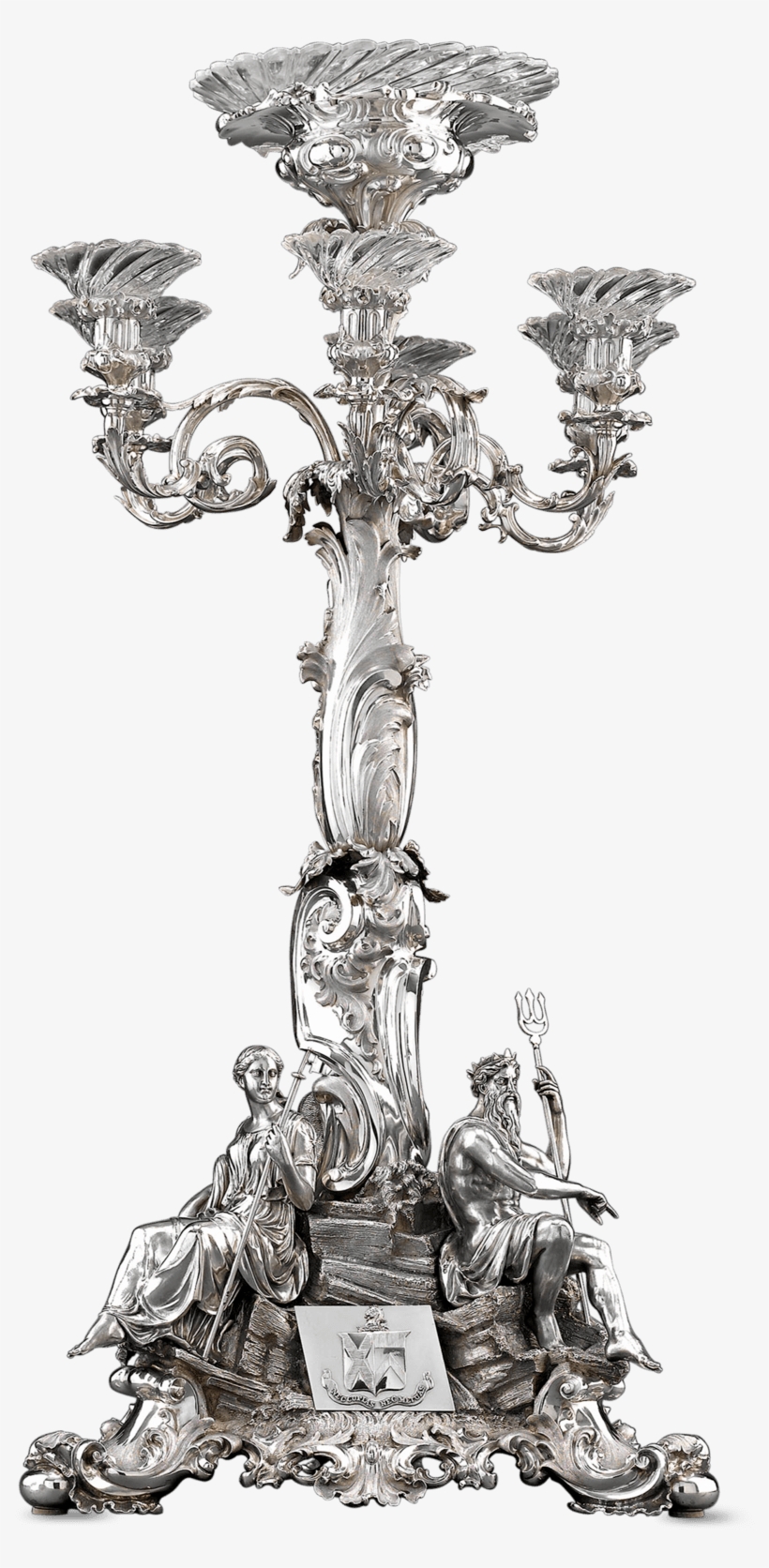 Victoria Bridge Silver Epergne - Silver, transparent png #5479938