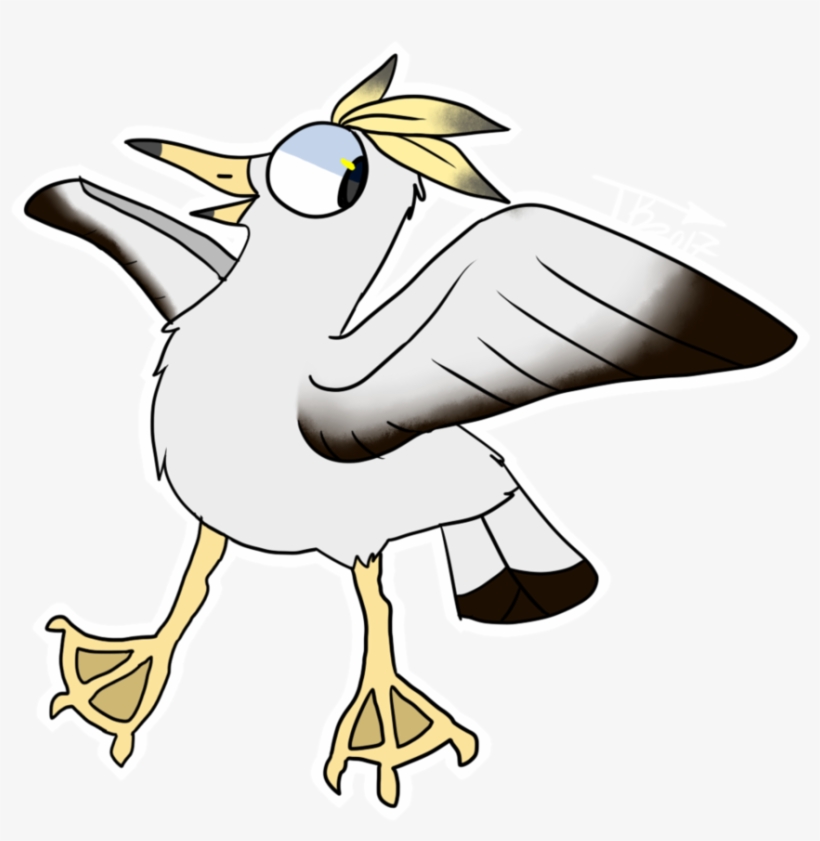 Png Black And White Library Birb Drawing Seagull, transparent png #5480055
