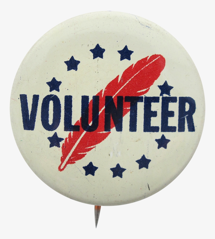 Volunteer Red Feather Cause Button Museum - Fromanotherday Vintage Metall Volunteer Pin Anstecker, transparent png #5480693
