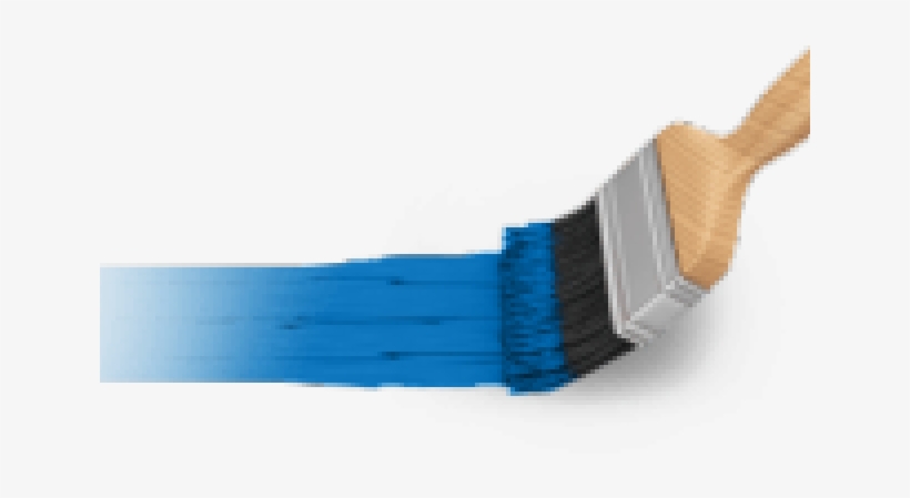 Paint Brush Png Transparent Images - Paintbrush With Blue Paint, transparent png #5481830
