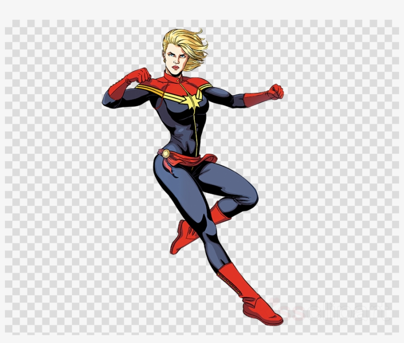 Captain Marvel Png Clipart Carol Danvers Hulk Captain - Captain Marvel Comic Character, transparent png #5482583