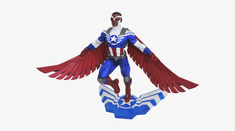 Sam Wilson As Captain America Marvel Gallery 10” Statue - Marvel Gallery - Captain America (sam Wilson), transparent png #5482658