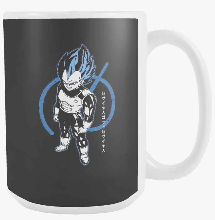 Super Saiyan Blue Vegeta God 15oz Coffee Mug - 15 Oz. In N Out Burger Ceramic Coffee Mug, transparent png #5483401