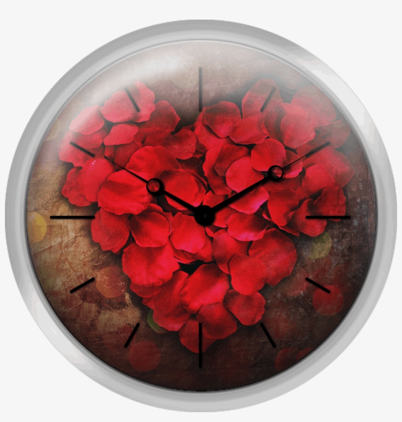 Rose Petals Forming Heart Shape Symbol - Poster: Davila-lampe's Rose Petals Forming Heart Shape, transparent png #5483567