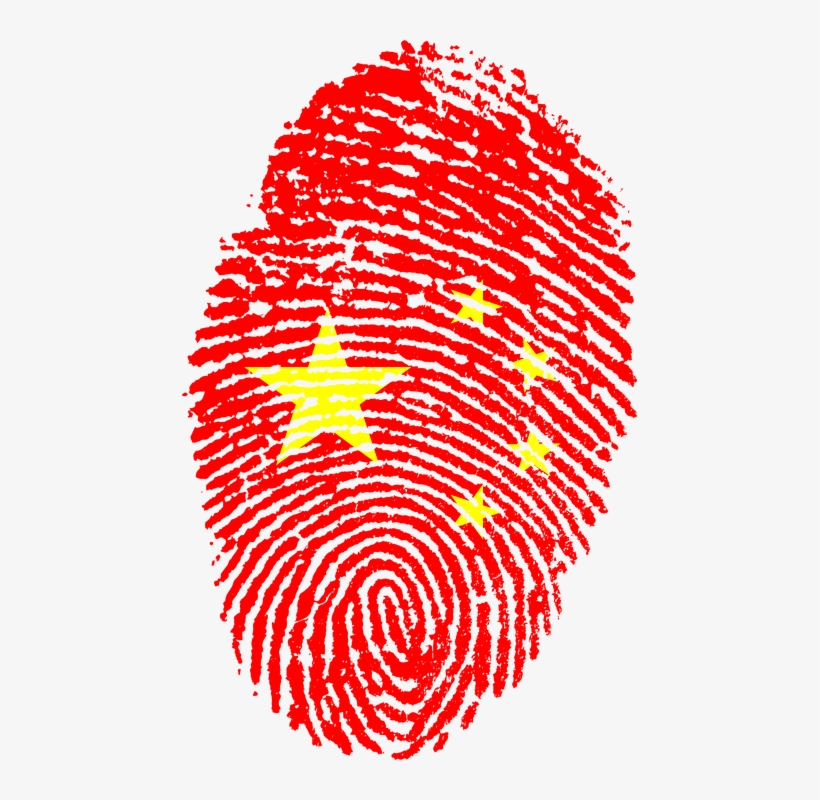 China To Start Fingerprinting Foreign Visitors - Flag Fingerprint Png, transparent png #5484187