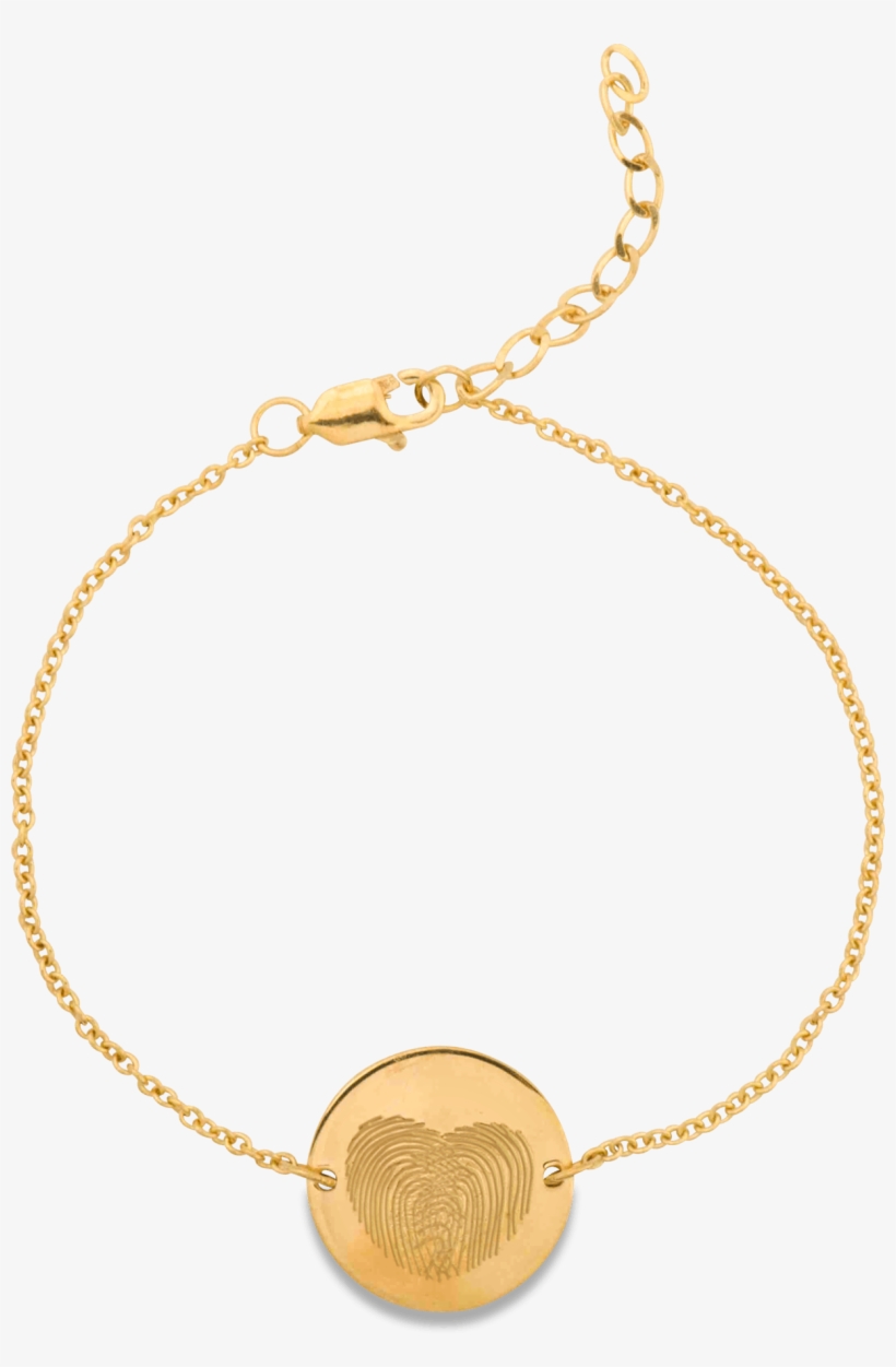 Fingerprint Coin Bracelet 14crt Gold - Coin Armband, transparent png #5484467