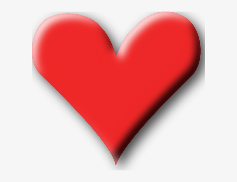 Red Heart Valentine - Heart Clipart, transparent png #5485268