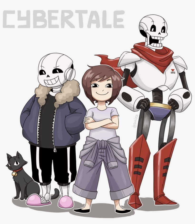 Au,sans,undertale Персонажи,papyrus - Undertale Cybertale, transparent png #5488226
