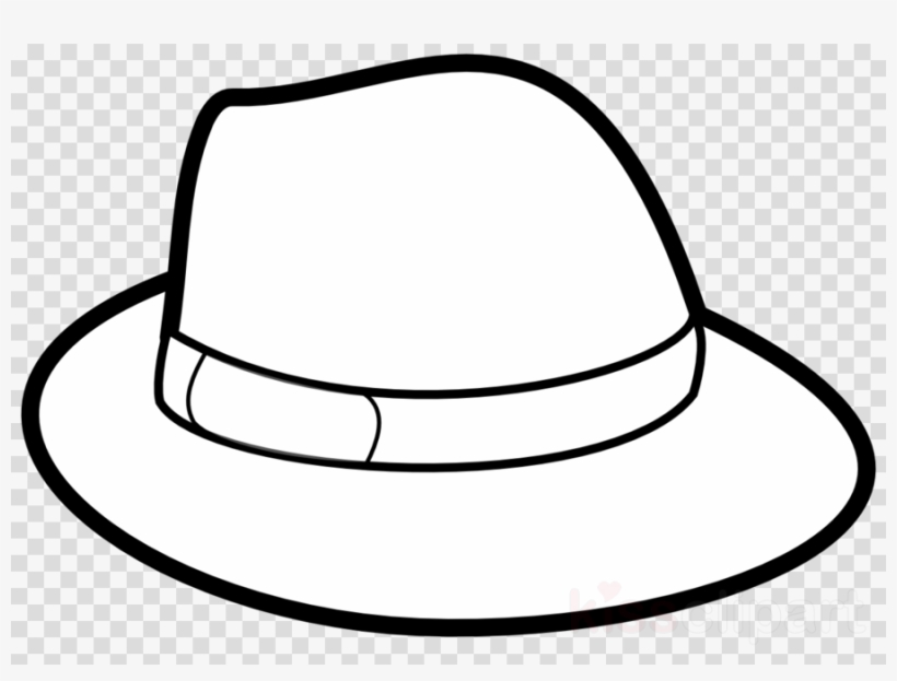 Hat Outline Png Clipart Top Hat Clip Art Hat Clip Art Black And White Png Free Transparent Png Download Pngkey - boss white hat roblox