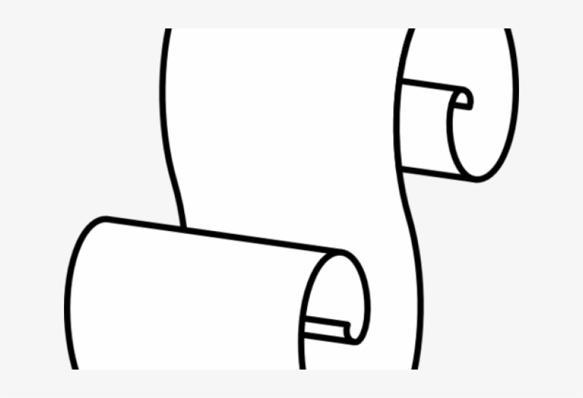 Scroll Clipart Peace Treaty - Paper Scroll Clipart With Outline, transparent png #5489315