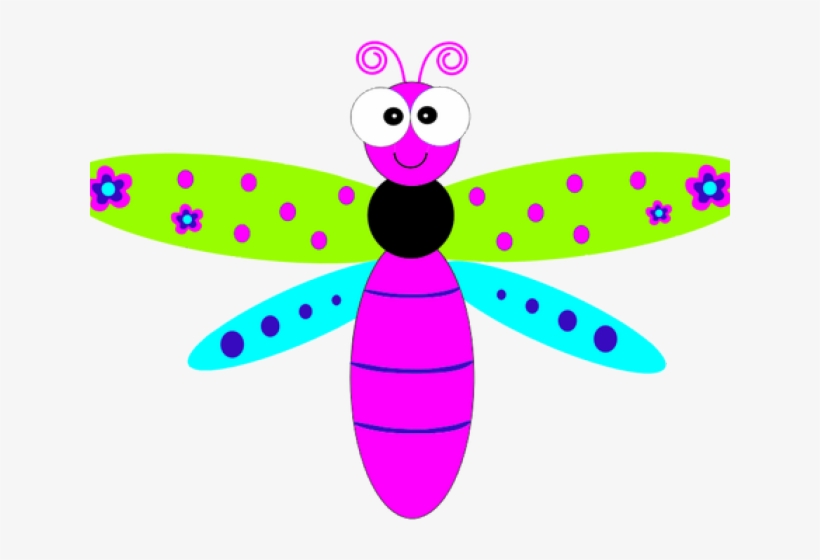 Dragonfly Clipart Scroll - Cartoon Dragonflies, transparent png #5489395