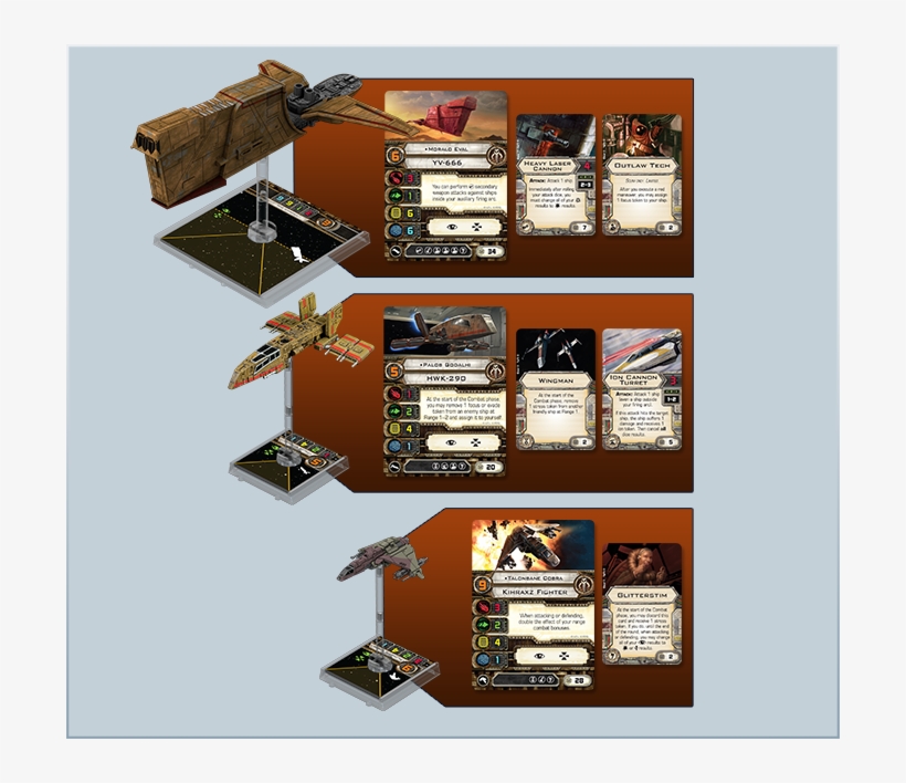 Moralo Eval With Heavy Laser Cannon And Outlaw Tech - Fantasy Flight Games - X-wing Miniatures Game Auzituck, transparent png #5491650