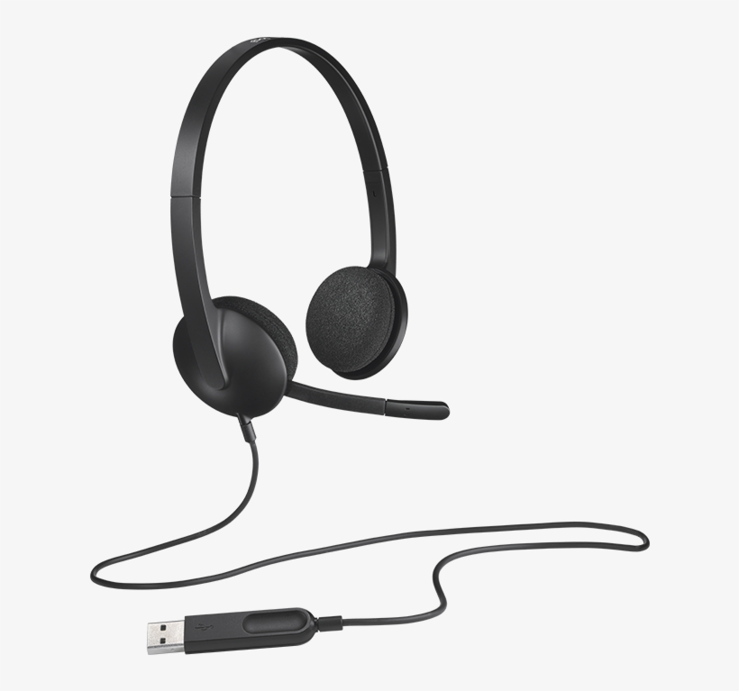 Headphones - Logitech H340, transparent png #5491716