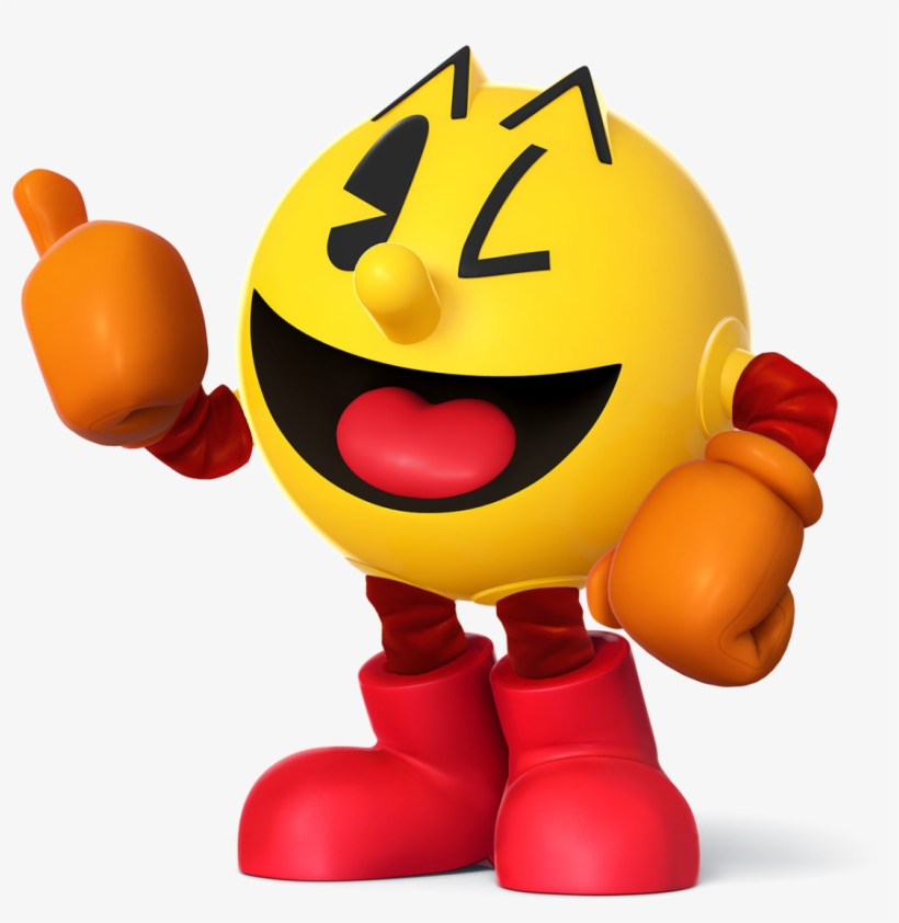 Red Pac-man - Super Smash Bros Pac Man Png, transparent png #5492101