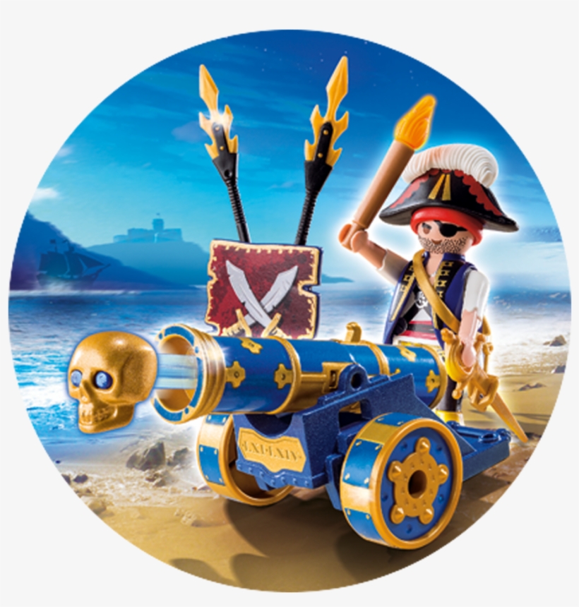 Playmobil - Blue Interactive Cannon With Pirate 6164, transparent png #5492107