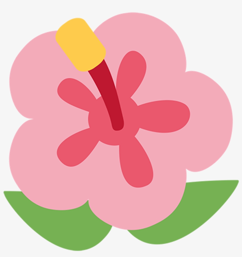 Phone Emoji Twitter Twitteremoji Flower Hibiscus Flower - Hibiscus Emoji Transparent, transparent png #5492208