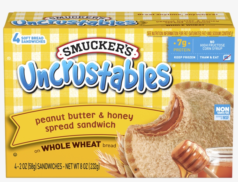 Uncrustables Honey Spread On - Smuckers Uncrustables Honey, transparent png #5494016