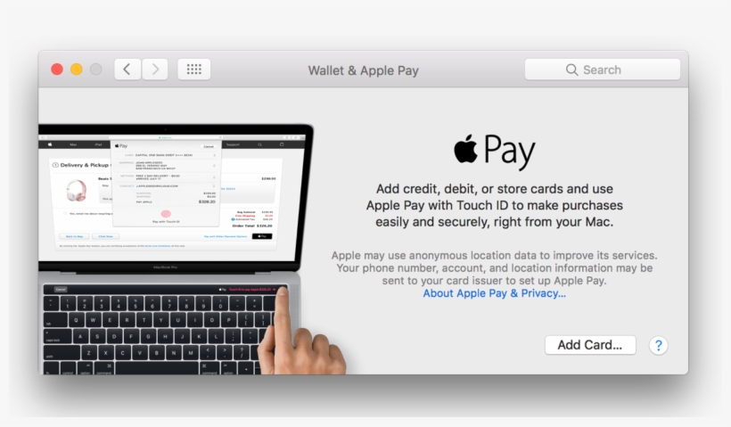 Apple Pay Setup Macos - Macbook Pro 2016 Fingerprint, transparent png #5497720
