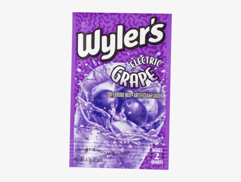 Wyler's Electric Grape - Wylers Soft Drink Mix, Electric Grape - 0.15 Oz, transparent png #5498397