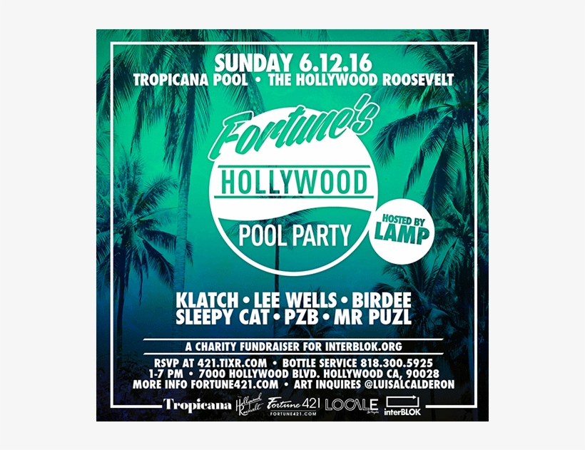 Fortune's Hollywood Pool Party Tickets At The Tropicana - Gallery Direct Goinyk Volodymyr's 'palm Trees In Red', transparent png #5499004
