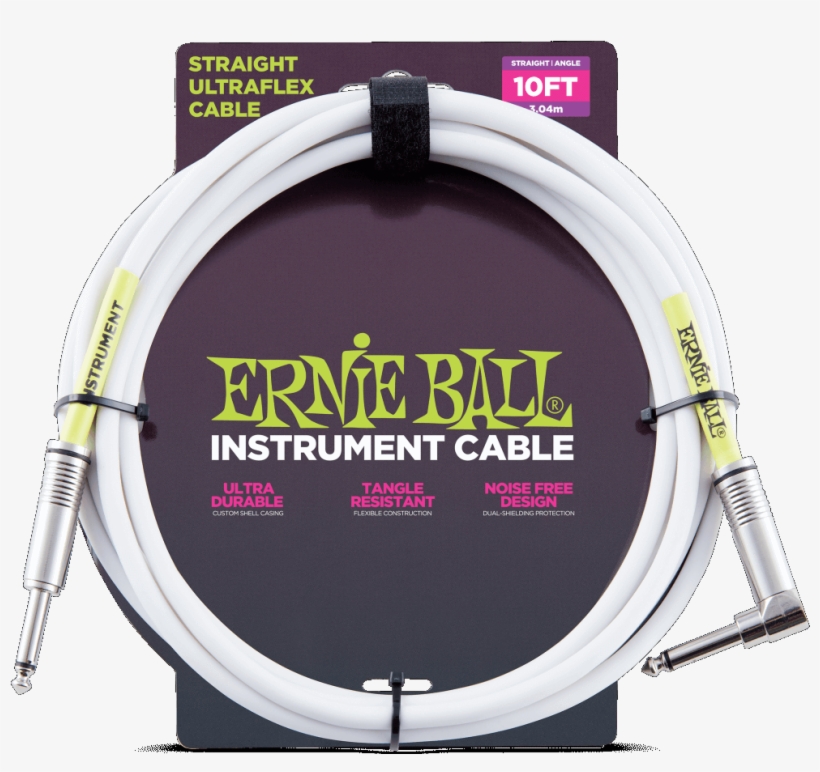 Ernie Ball 6049 10' Straight/angled Instrument Cable - Ernie Ball Cables, transparent png #5499377