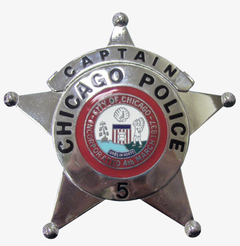 Chicago Police Captain Star - Chicago Police Captain Badge, transparent png #5499521