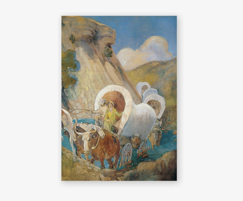 Lds Greeting Cards Minerva Teichert Pioneer Wagons, transparent png #550188