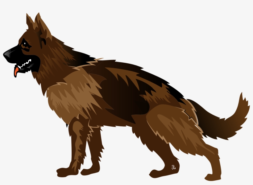 Dogs Vector German Shepherd - German Shepherd Dog Free Vector, transparent png #550340