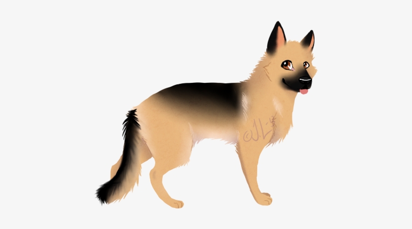 Drawn German Shepherd Kawaii - Draw Kawaii German Shepherd, transparent png #550420