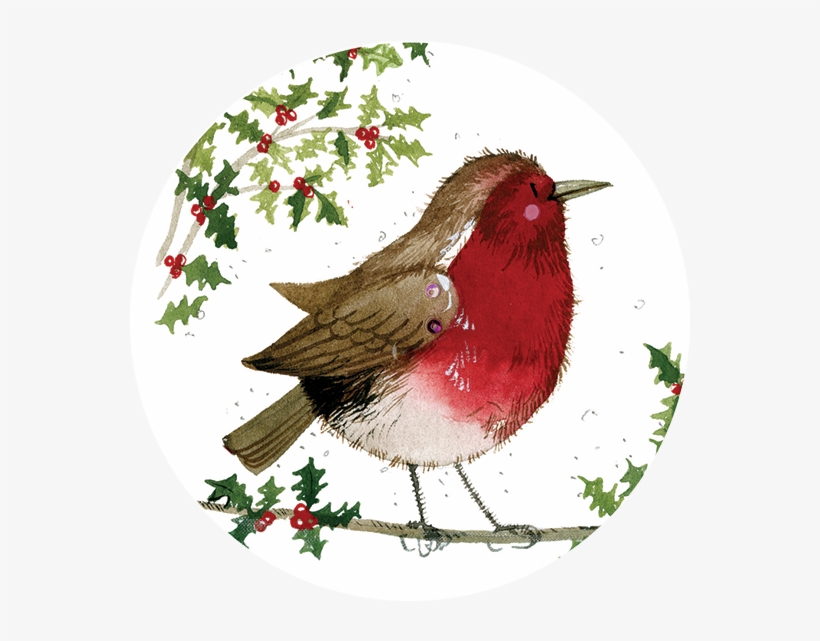 Christmas Robin Gift Tag - Nightingale, transparent png #550460