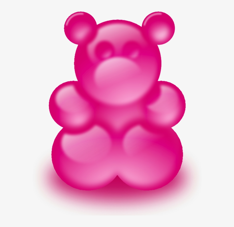 Vector Free Pink Large Sort Of Png Pixels Largegummybearsortof - Jelly Bear Candy Clipart, transparent png #550728