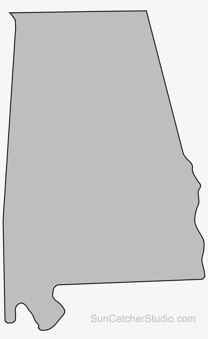 Banner Stock Outline Pattern Png Pixels - Shape Of Alabama, transparent png #551104