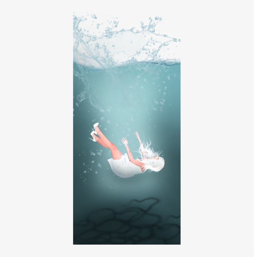 Ocean Drownin Falling Ts4 Edit Ts4 Edits Starsign Aquarius - Underwater, transparent png #551300