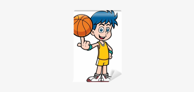 Vector Illustration Of Cartoon Basketball Player Wall - Imagenes Animadas De Basquetbol, transparent png #551349