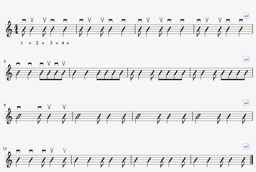 Eighth Quarter Eighth Note Exercises - Sheet Music, transparent png #551698