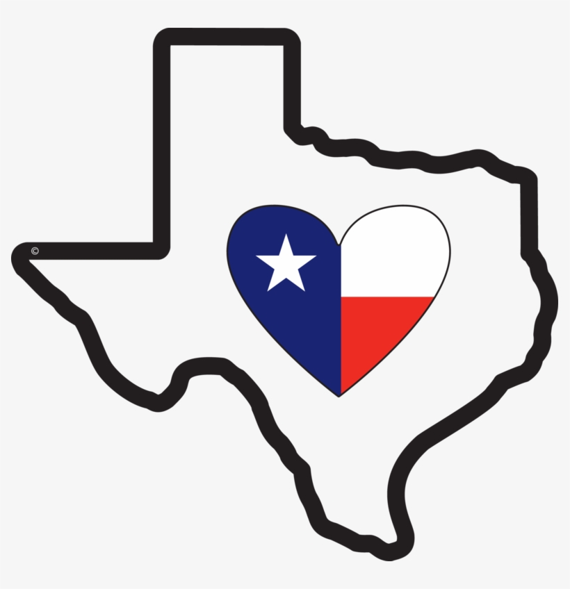 It's In My Heart - Texas State With Heart, transparent png #551801