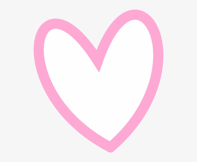 How To Set Use Slant Pink Heart Outline Clipart, transparent png #552308