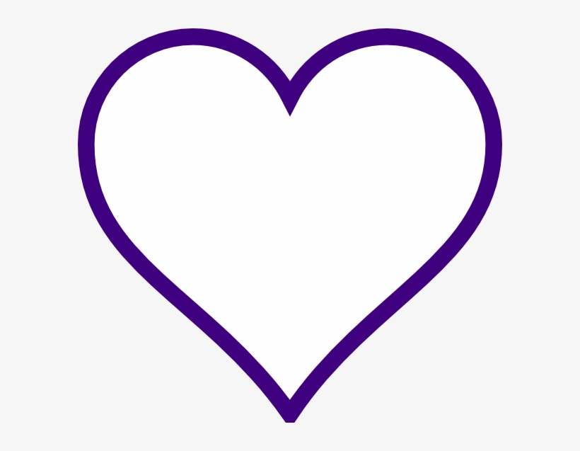 How To Set Use White Heart W/ Purple Outline Clipart, transparent png #552550