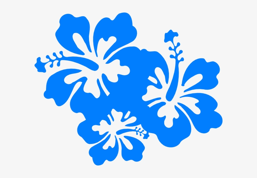 Blue Flower Clipart Hawaiian - Hawaiian Flower Png, transparent png #552581