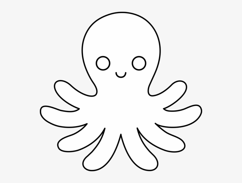 Vector Royalty Free Stock Octopus Best Black White - Octopus Outline, transparent png #552607
