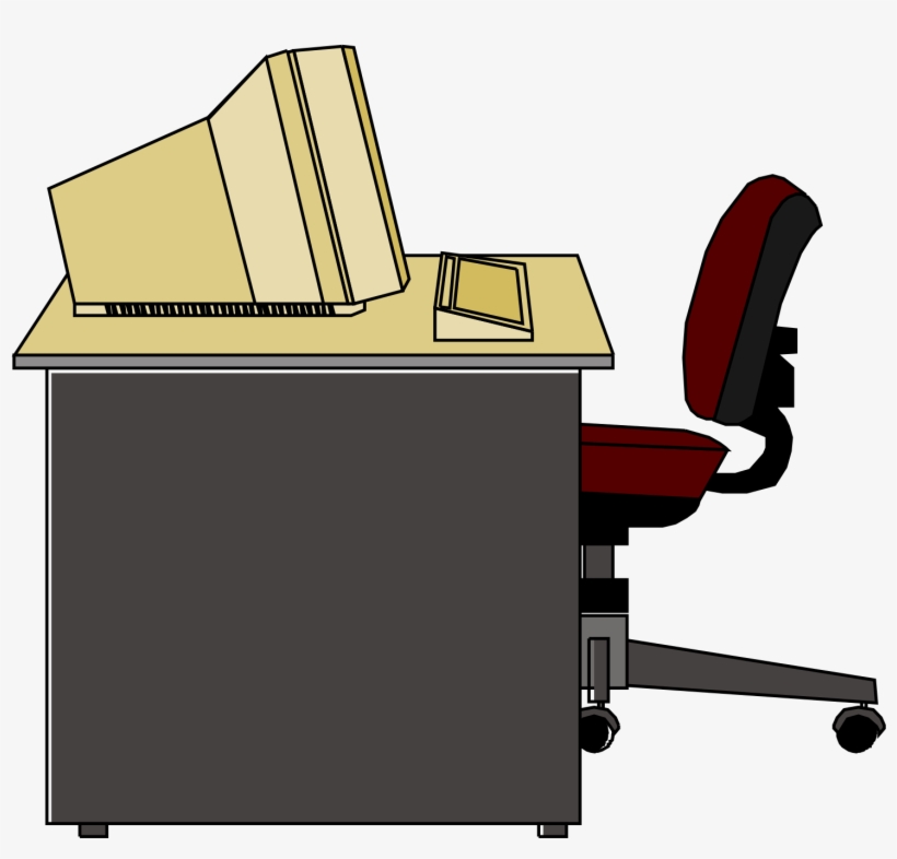 Computer Desk Clip Art At Clker, transparent png #552680