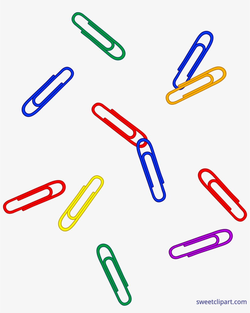 Lined Paper And Yellow Pencil - Paper Clips Clipart Png, transparent png #552824