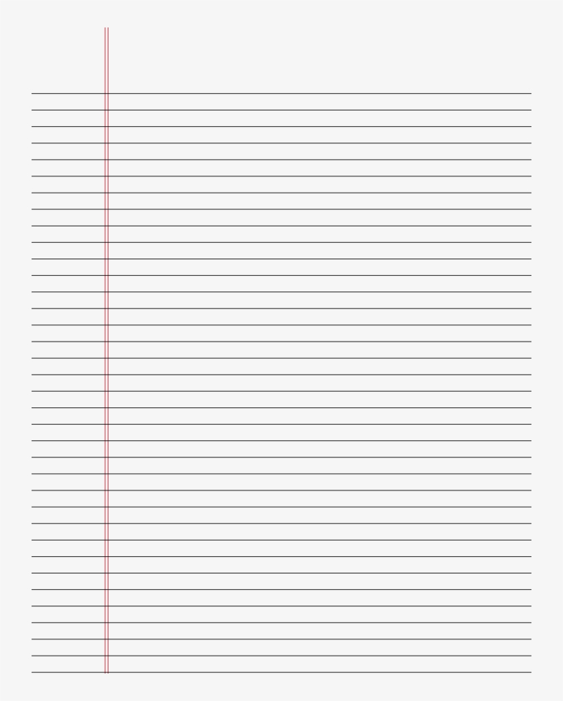 Free Lined Portrait Letter College Paper - Colorfulness, transparent png #552928