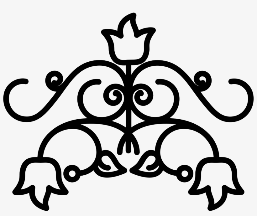 Flowers Outline With Vines Variant Comments - Outline Flower Icon, transparent png #553074