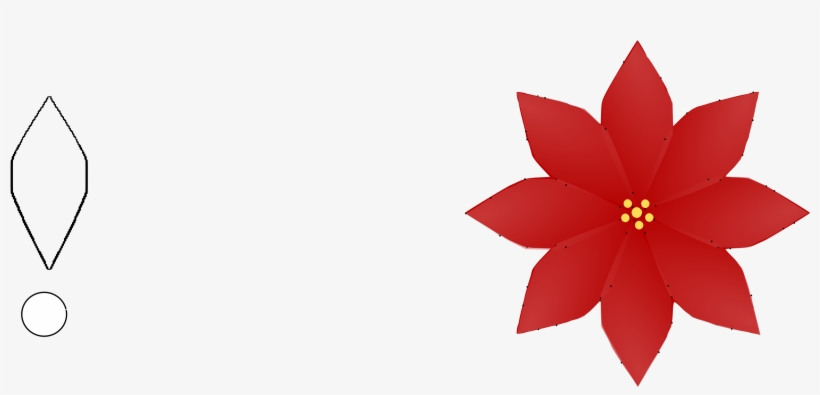Petal Clipart Poinsettia - Poinsettia Vector, transparent png #553237