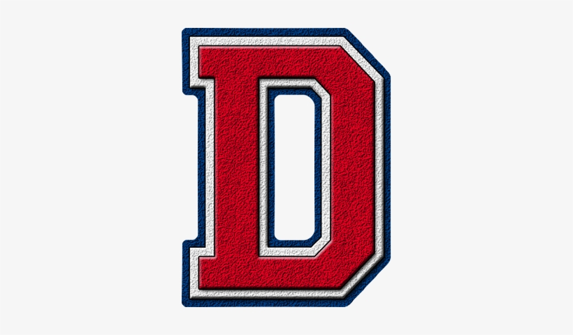 Cardinal Red, White & Royal Blue Varsity Letter D - Letter B Varsity, transparent png #553538