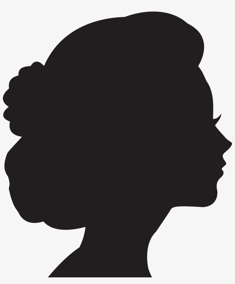 Head Silhouette Png - Female Silhouette Head Png, transparent png #553764