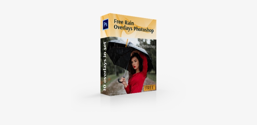 Free Rain Overlay Photoshop Cover Box - Adobe Photoshop, transparent png #553766